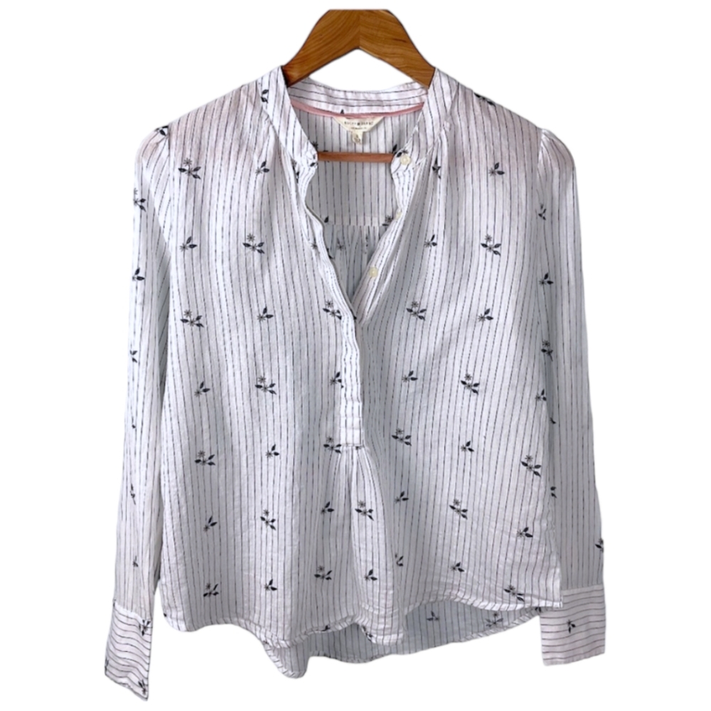 Lucky Brand Striped Popover Top Size Small